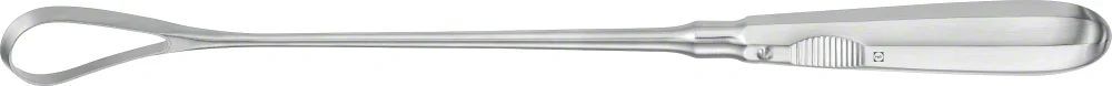 B. Braun RECAMIER Uterine Curette, #8, straight, 295 mm (11 5/8"), sharp, rigid, jaw width: 19.50 mm, article ER228R