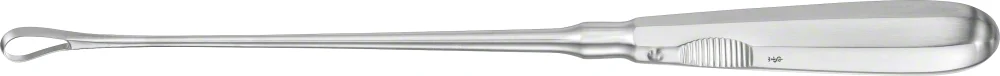 B. Braun RECAMIER Uterine Curette, #1, straight, 275 mm (10 3/4"), sharp, malleable, jaw width: 8.50 mm, article ER241R