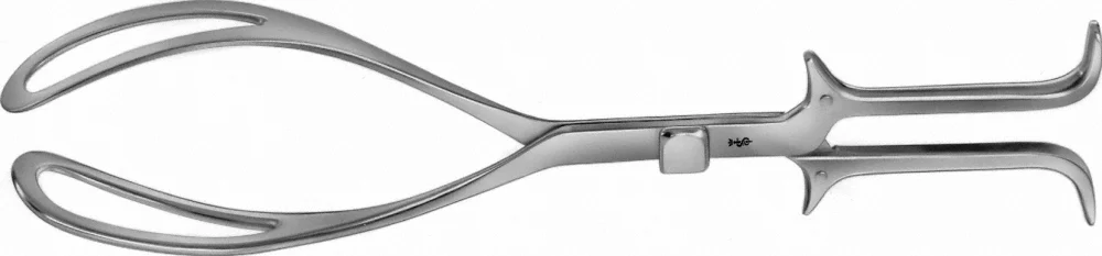 B. Braun KIELLAND Obstetrical Forceps, curved, 420 mm (16 1/2") (ET210R)