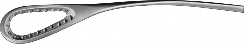 B. Braun SAENGER Placenta/Abortus Forceps, curved, 265 mm (10 1/2"), jaw: toothed, article ET327R