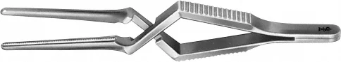 B. Braun DE BAKEY ATRAUMATA® Bulldog Clamp, straight, 80 mm (3 1/8"), work. length: 18 mm, toothing DE BAKEY, jaw length: 18 mm (FB420R)