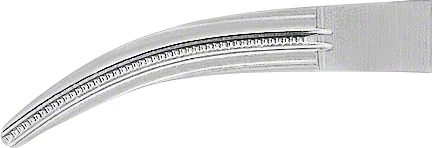 B. Braun DE BAKEY (MOSQUITO) ATRAUMATA® Vascular Clamp (Mosquito Forceps), curved, 125 mm (5"), toothing DE BAKEY, jaw length: 20 mm, article FB441R