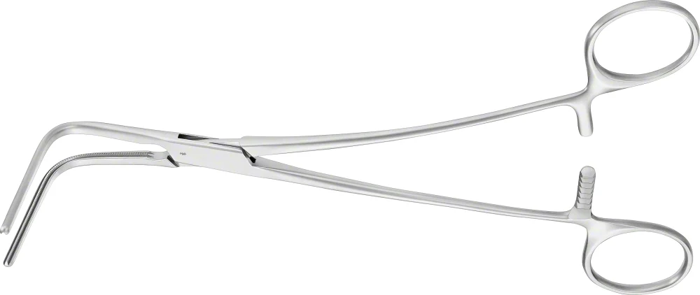B. Braun DE BAKEY ATRAUMATA® Vascular Clamp, angled, 90 °, 195 mm (7 3/4"), toothing DE BAKEY, jaw length: 55 mm (FB516R)