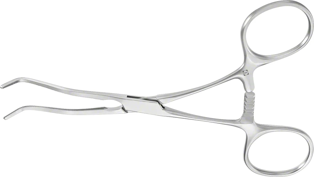 B. Braun COOLEY ATRAUMATA® Vascular Clamp, angled, 50 °, 125 mm (5"), toothing COOLEY, jaw length: 52 mm (FB706R)