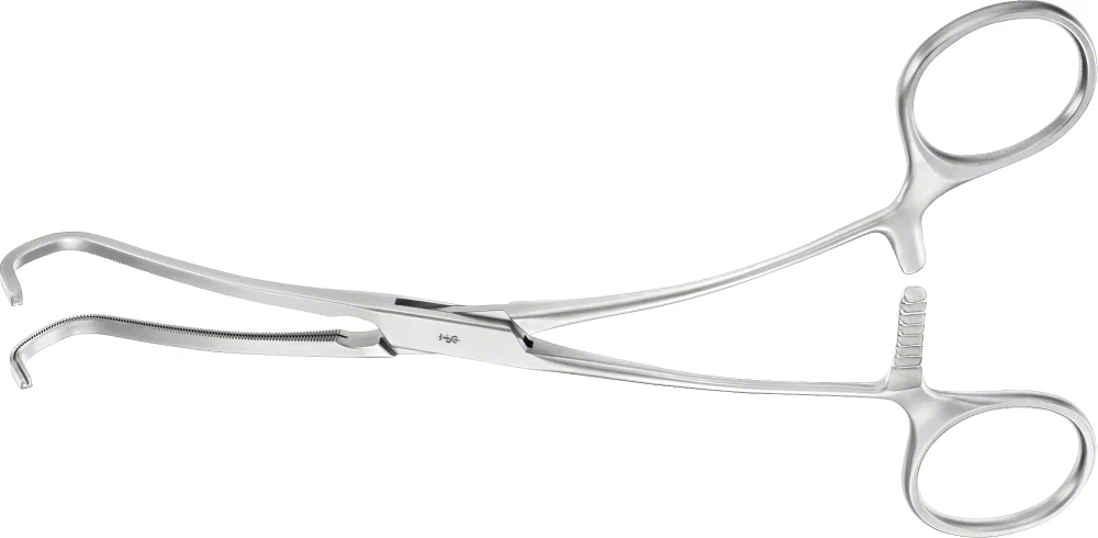 B. Braun DERRA-COOLEY ATRAUMATA® Vascular Clamp, angled, 55 °, 170 mm (6 3/4"), toothing COOLEY, jaw length: 71 mm, width: 16 mm, for pediatrics (FB725R)