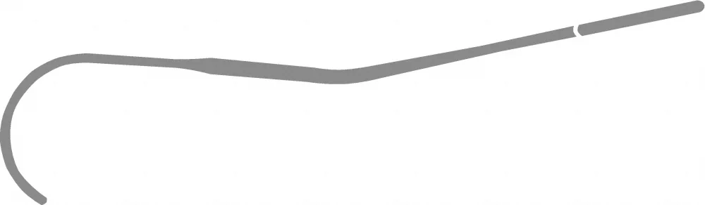 B. Braun COOLEY ATRAUMATA® Vascular Clamp, strongly curved, 170 mm (6 3/4"), toothing COOLEY, jaw length: 82 mm, width: 44 mm, for pediatrics (FB735R)