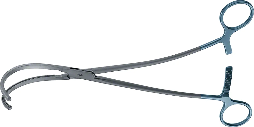 B. Braun DE BAKEY ATRAUMATA® Vascular Clamp, curved, 260 mm (10 1/4"), toothing DE BAKEY, jaw length: 60 mm, width: 65 mm, titanium (FC329T)