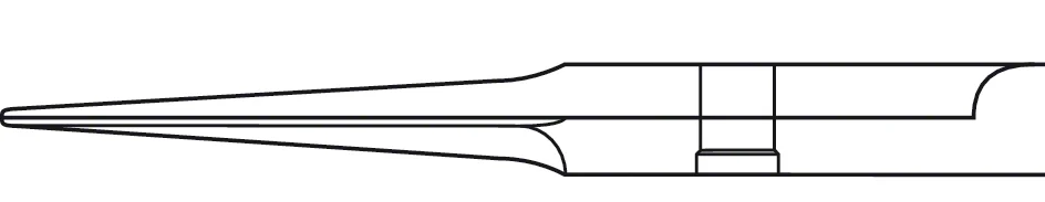 B. Braun YASARGIL MICROFORM Micro Scissors, straight, bayonet-shaped, serrated (one blade), sharp/sharp, 200 mm (7 7/8"), flat handle (FD034R)
