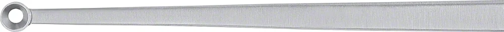 B. Braun YASARGIL MICROFORM Micro Tumor Forceps, straight, bayonet-shaped, 220 mm (8 3/4"), ring tip, work. length: 95 mm, jaw Ø: 3 mm, blunt, smooth, flat handle (FD210R)