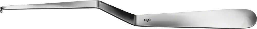 B. Braun LOVE Nerve Root Retractor, 210 mm (8 1/4"), bayonet-shaped, jaw depth: 4 mm, jaw width: 3.50 mm, blunt (FF700R)