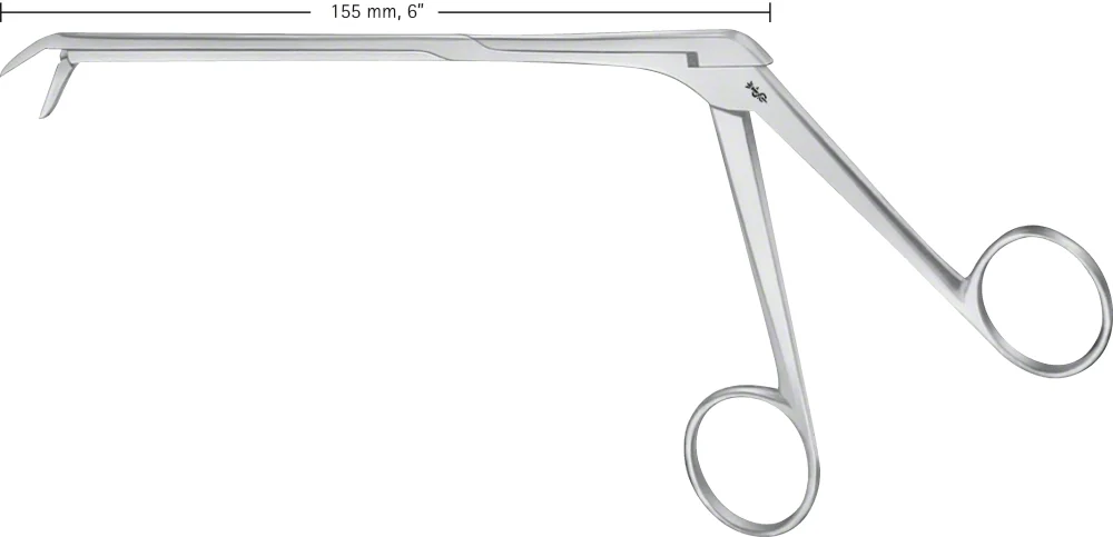 B. Braun CASPAR Rongeur, angled downwards, 150 °, 155 mm (6 1/8"), smooth, blade length: 14 mm, jaw width: 3 mm (FF853R)