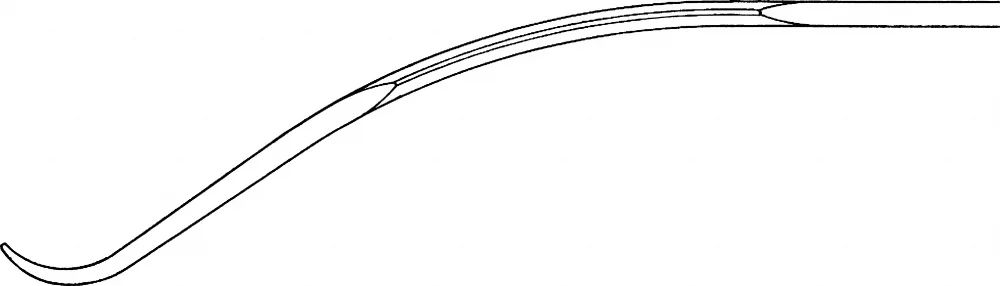 B. Braun HOHMANN Bone Lever, curved, 285 mm (11 1/4"), tip: blunt, width: 13 mm, jaw width: 34 mm (FK173R)