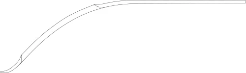 B. Braun HOHMANN MIOS Bone Lever (Hip Retractor), curved, 45 °, 300 mm (11 3/4"), tip: sharp, width: 3.700 mm, jaw width: 28 mm (FK243R)