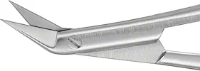 B. Braun Micro Scissors, angled, 25 °, blade length: 7 mm, ultra delicate blade, sharp/sharp, 165 mm (6 1/2"), flat handle, article FM431R