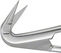 B. Braun Micro Scissors, angled, 125 °, blade length: 7 mm, ultra delicate blade, sharp/sharp, 165 mm (6 1/2"), round handle (FM508R)