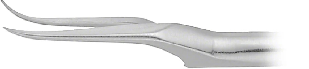 B. Braun PERNECZKY/CRISTANTE XS Micro Scissors, horizontal cutting, curved, with tubular shaft, 260 mm (10 1/4"), work. length: 130 mm, sharp/sharp, complete instrument, article FM682R