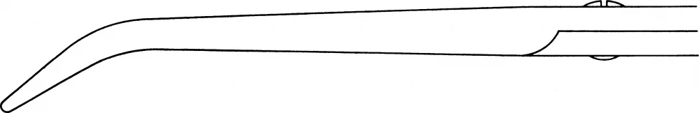 B. Braun Reposition Forceps, large, curved, 200 mm (7 7/8"), jaw: 1 x 1 teeth, article FO118R