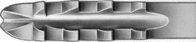 B. Braun BIRCHER-GANSKE Cartilage Forceps, Meniscus Grasping Forceps, curved to side, 195 mm (7 3/4"), jaw: 1 x 2 teeth, article FO810R
