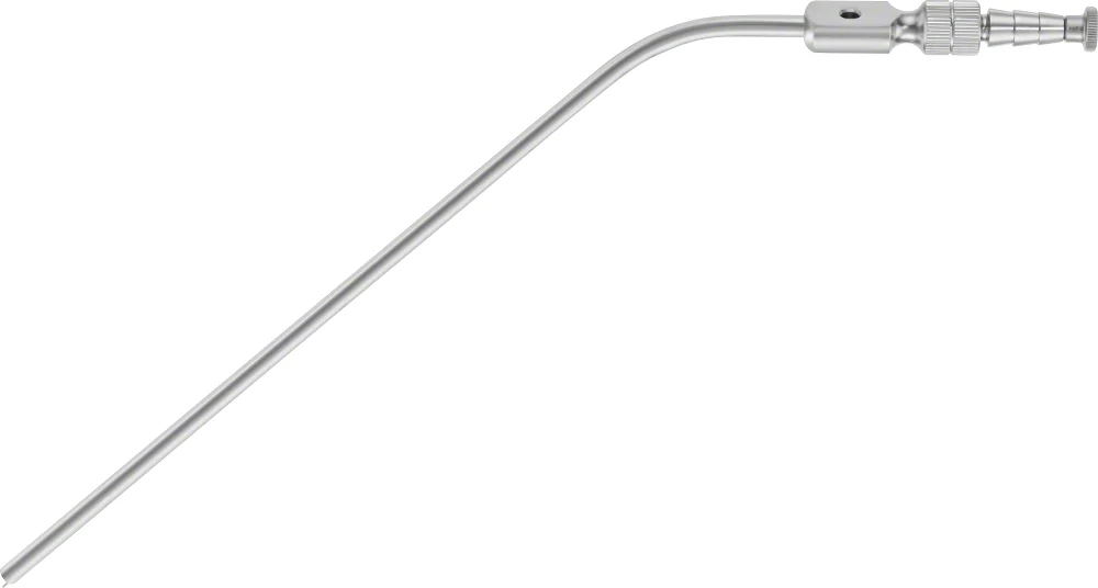 B. Braun FERGUSSON Suction Cannula, 280 mm (11"), curved, 45 °, Ø 15FR, Ø 5 mm, rigid, cylindrical, work. length: 200 mm (GF385R)