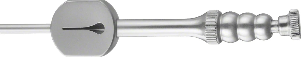 B. Braun FUKUSHIMA Suction Cannula, 165 mm (6 1/2"), curved, 30 °, Ø 8FR, Ø 2.70 mm, tapered, teardrop, malleable, work. length: 100 mm (GF406R)