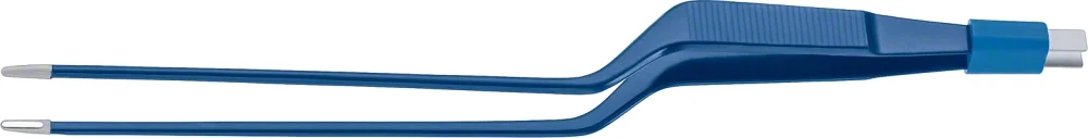 B. Braun BARRE BipoJET® Bipolar Dissecting Forceps, straight, 260 mm (10 1/4"), bayonet-shaped, fully insulated tip, Aesculap tab connector, article GK685R