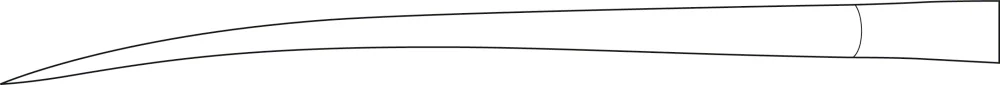 B. Braun HIBBS Osteotome, curved, with handle, 245 mm (9 5/8"), width: 32 mm (MB693R)
