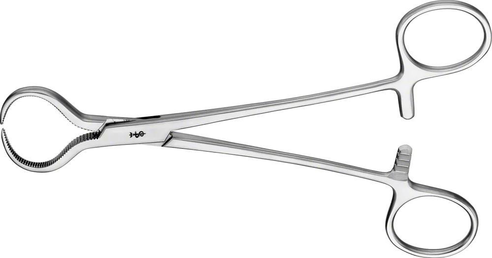 B. Braun LEWIN Bone Holding Forceps, curved, 180 mm (7"), jaw: serrated (MD455)
