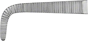 B. Braun Dissecting a. Ligature Forceps, angled, 90 °, 185 mm (7 1/4"), serrated, article MD570R