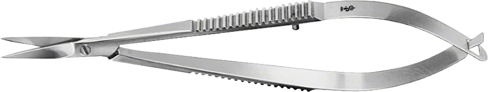 B. Braun MC CLURE Micro Scissors (Eye Scissors), straight, sharp/sharp, 95 mm (3 3/4"), flat handle, article OC480R