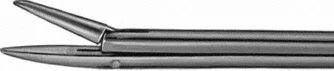 B. Braun CAWTHORNE Micro Ear Forceps (Micro grasping Forceps), straight, 130 mm (5 1/8"), work. length: 75 mm, jaw length: 5.50 mm, jaw width: 0.80 mm, smooth, alligator, article OG334R