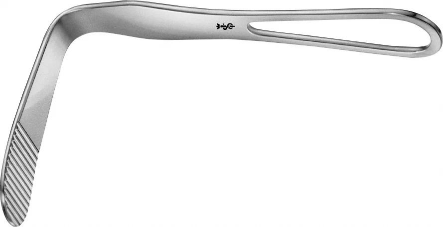 B. Braun HARTMANN Tongue Depressor, angled, 150 mm (6"), serrated, jaw width: 23 mm (OM230R)