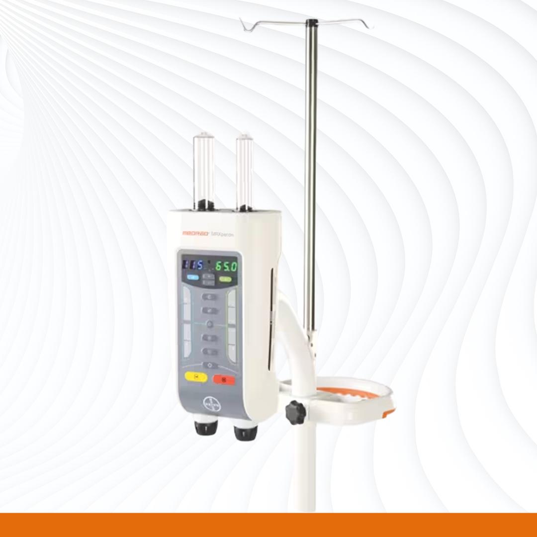 Bayer MEDRAD MRXperion MR injector scan-room unit on its stand, official manufacturer product image