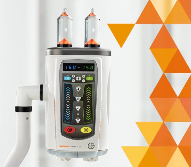 Bayer MEDRAD Stellant FLEX dual CT injector head, official manufacturer product image