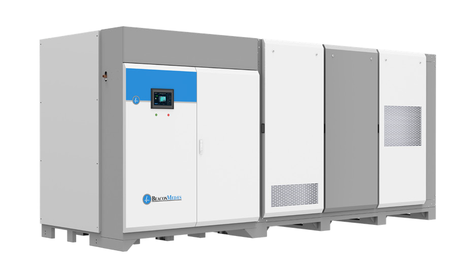 Exact BeaconMedaes BMO-6000 oxygen concentrator plant, manufacturer-labelled figure extracted from September 2026 specification page 1