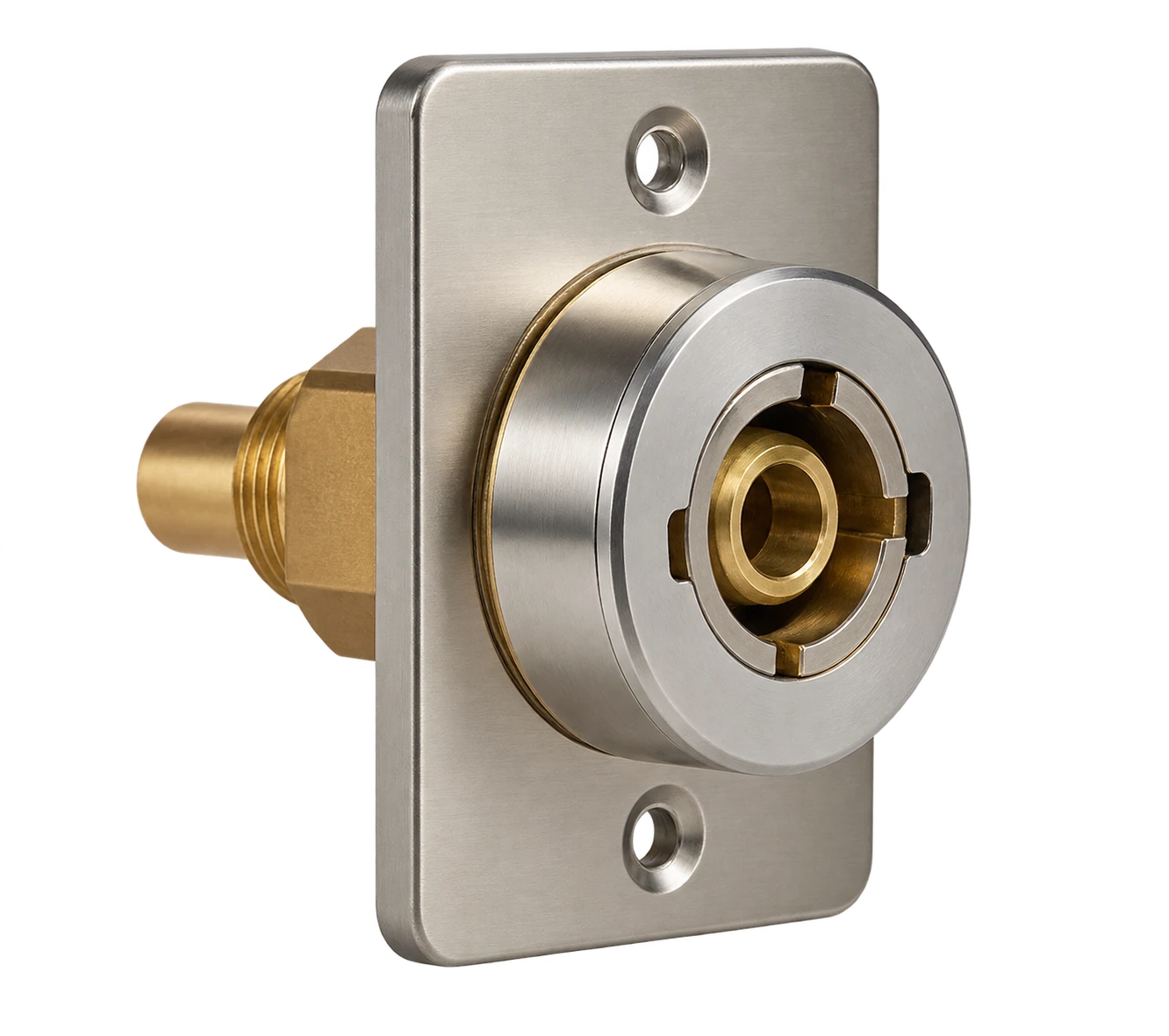 Generic unbranded medical gas wall outlet with a circular keyed connection