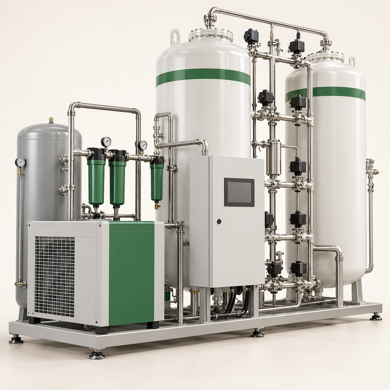 Generic modular PSA medical oxygen concentrator plant
