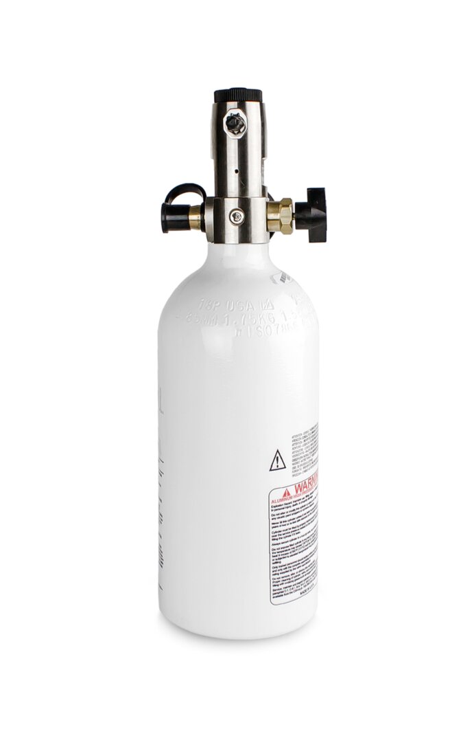 Drive DeVilbiss iFill 535I-C-CF white 1.8 litre cylinder with its continuous-flow regulator, exact manufacturer image