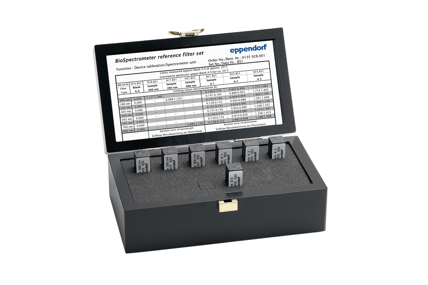 Official Eppendorf product-family image for Eppendorf BioSpectrometer ® Reference Filter Sets