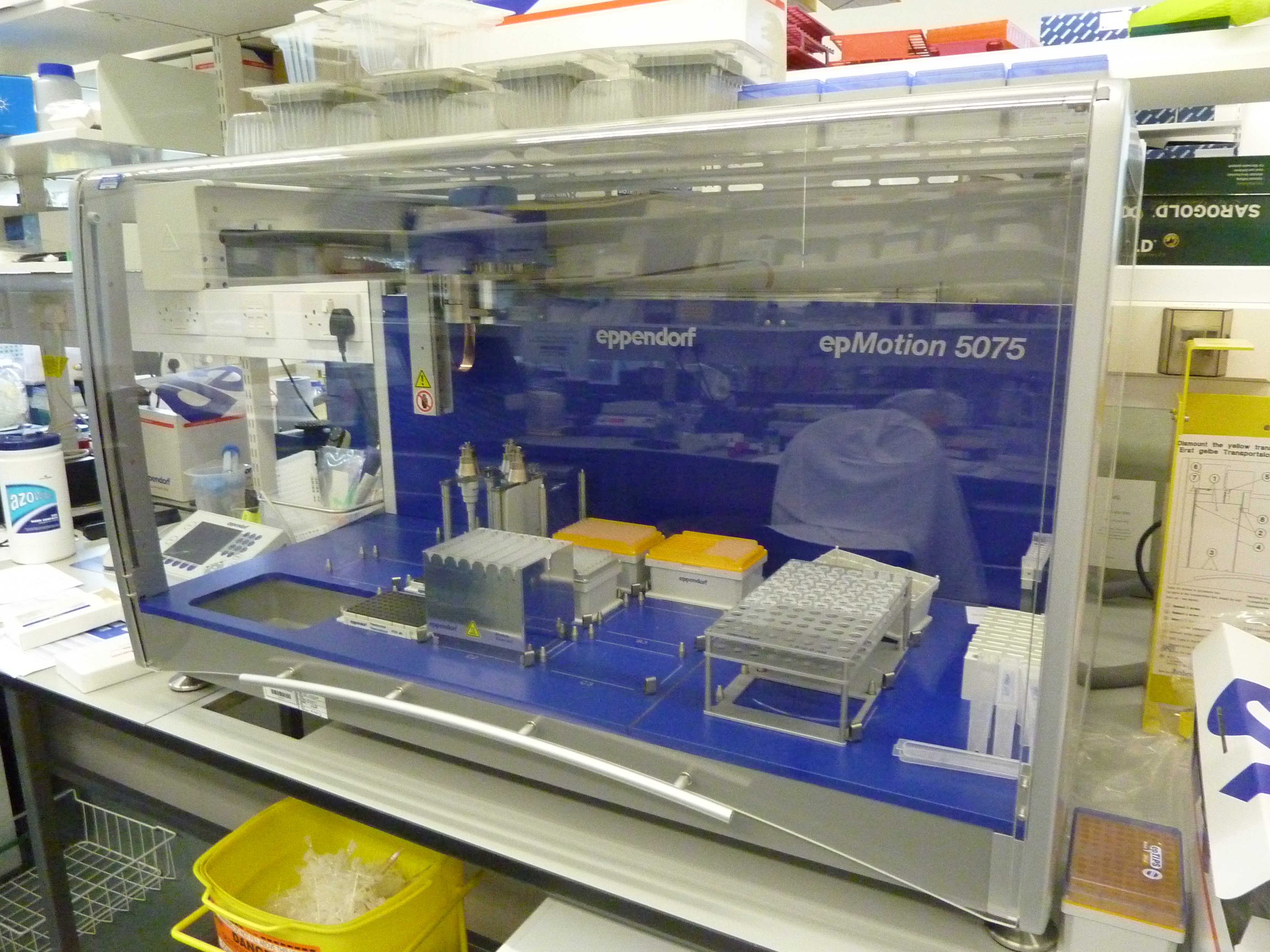 Eppendorf epMotion 5075 automated liquid-handling workstation in a laboratory