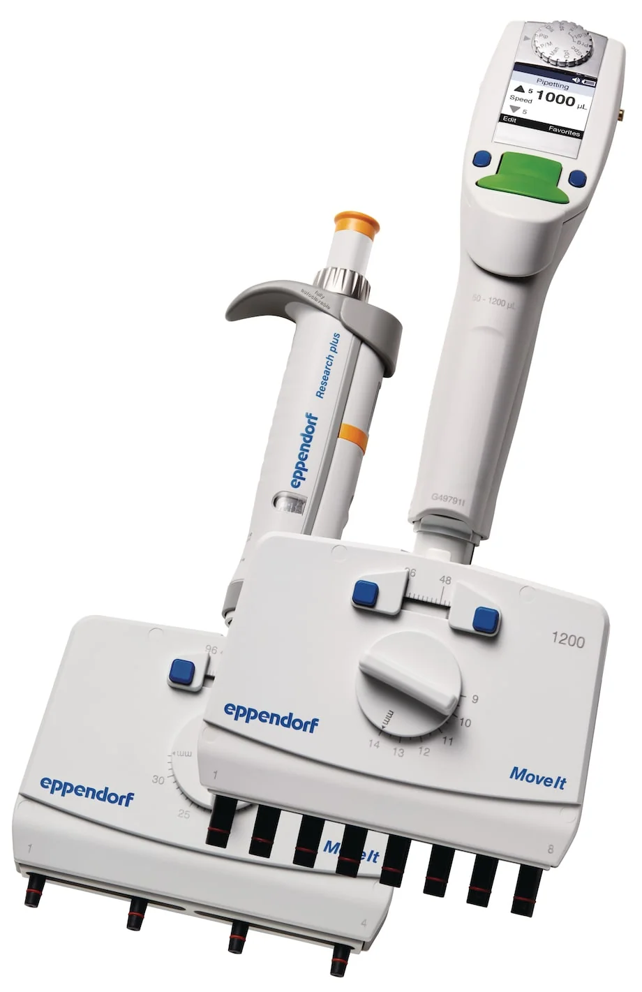 Eppendorf Move It adjustable tip spacing pipettes