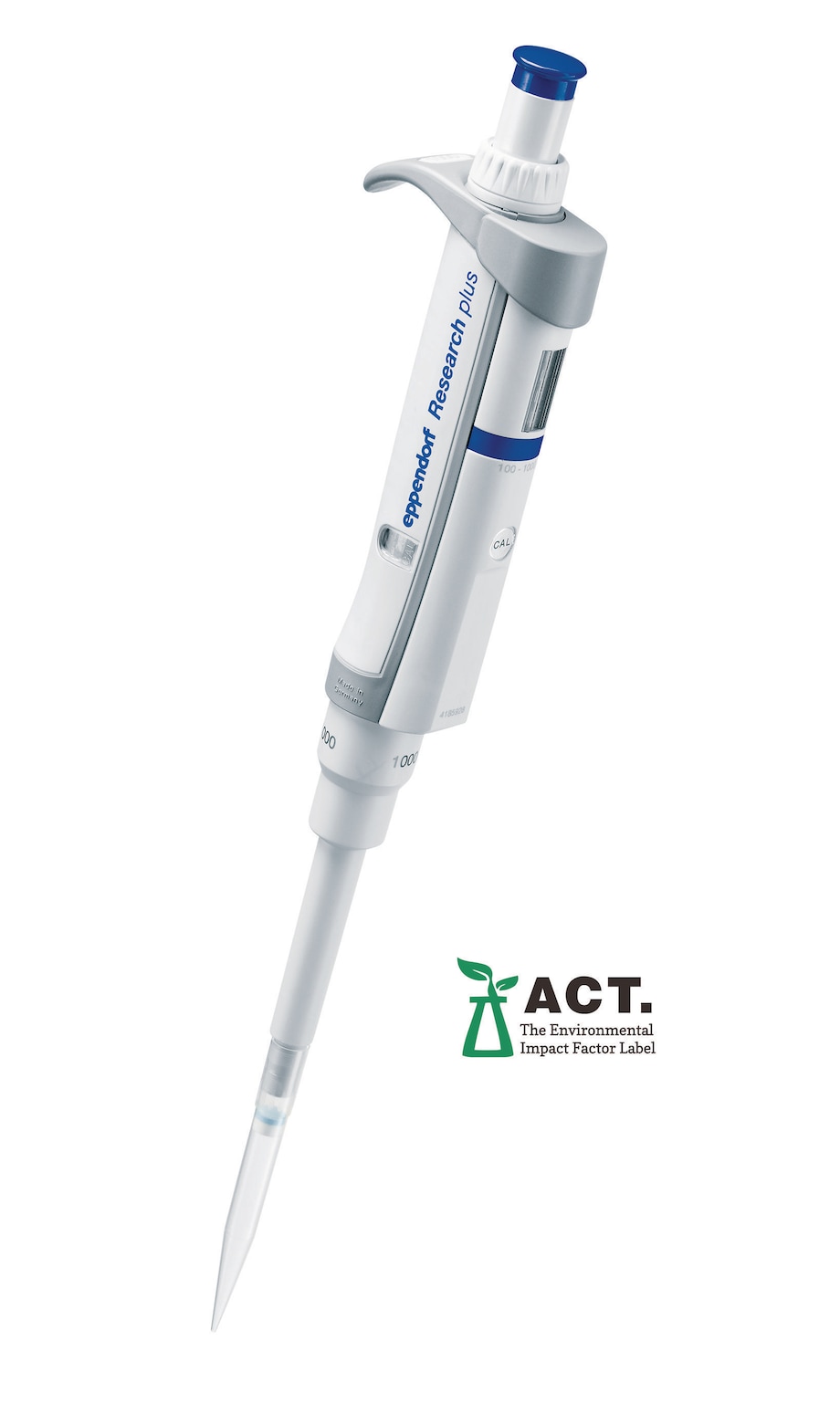Eppendorf Research plus 100–1000 µL mechanical pipette; manufacturer reference image