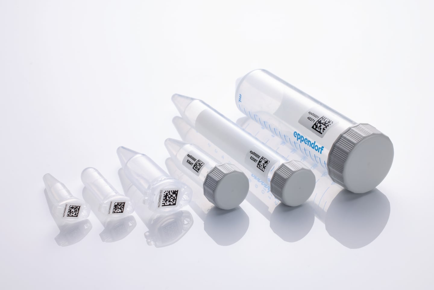 Official Eppendorf product-family image for Eppendorf SafeCode Tubes (barcoded)