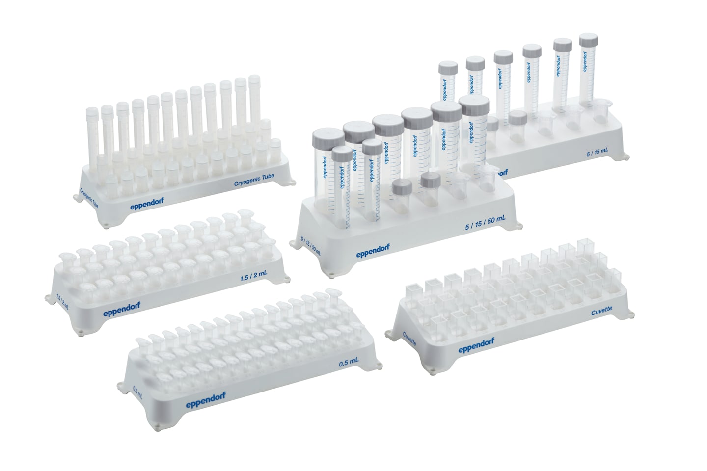 Manufacturer product-family image for Eppendorf Tube Racks and Eppendorf Cuvette Rack - Single and Multi-Tube Holders