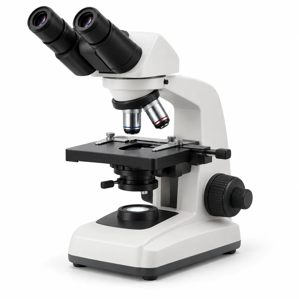 Upright clinical laboratory microscope