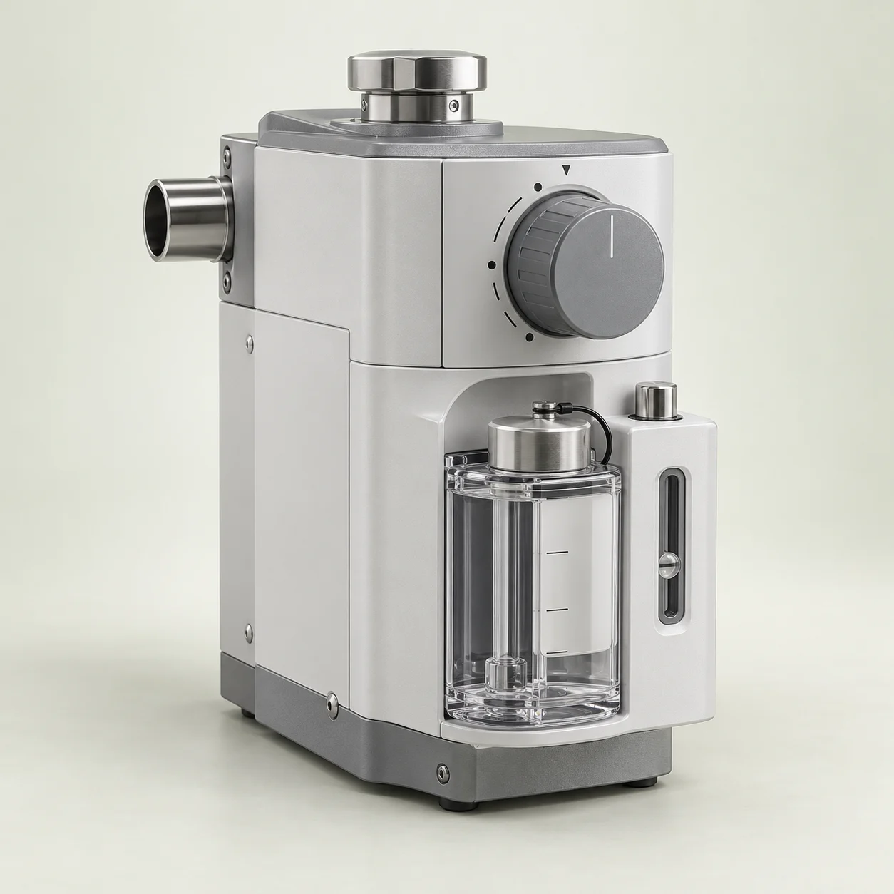Anaesthesia vaporizer module with control dial and fill chamber