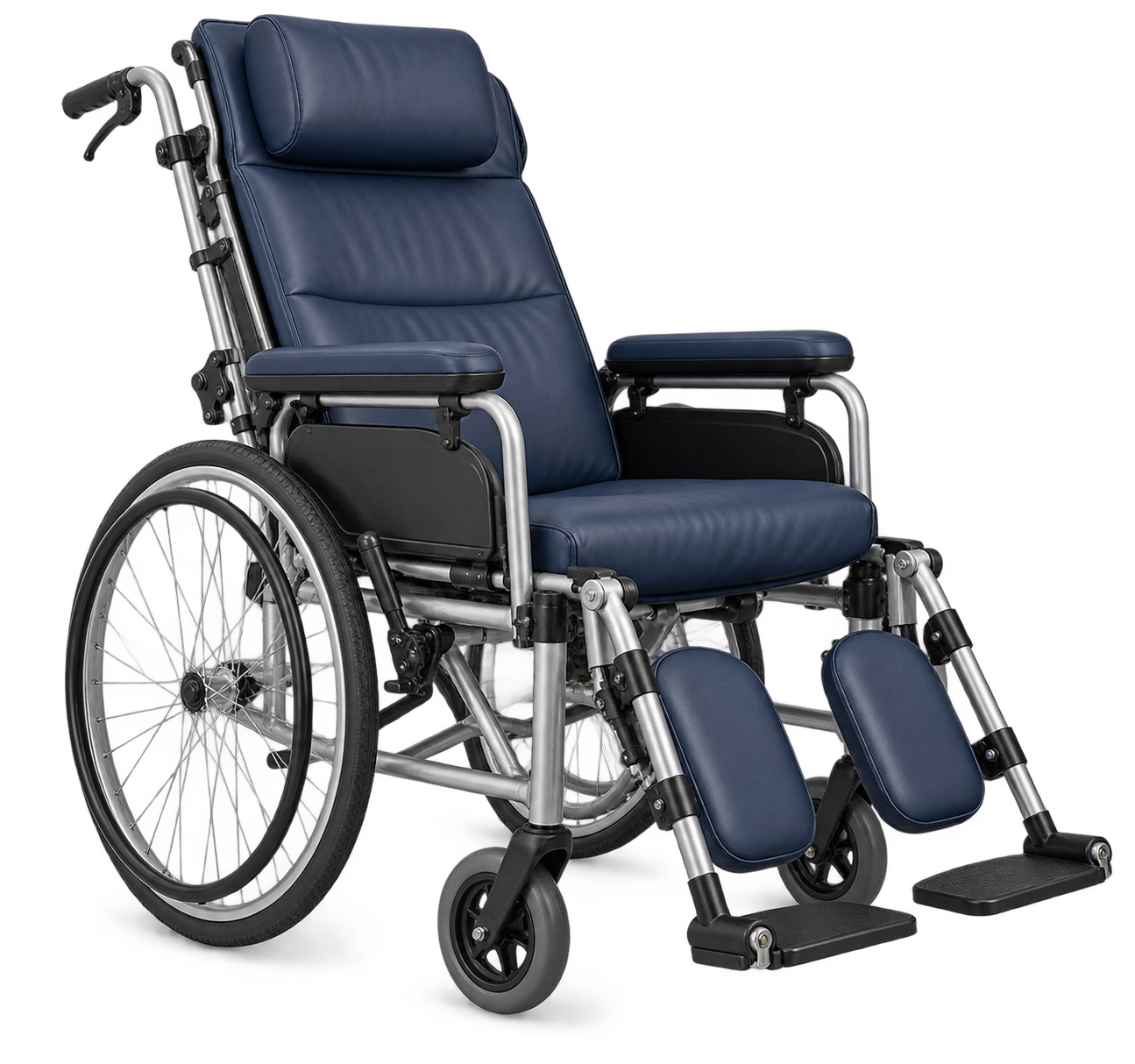 Generic unbranded high-back reclining manual wheelchair