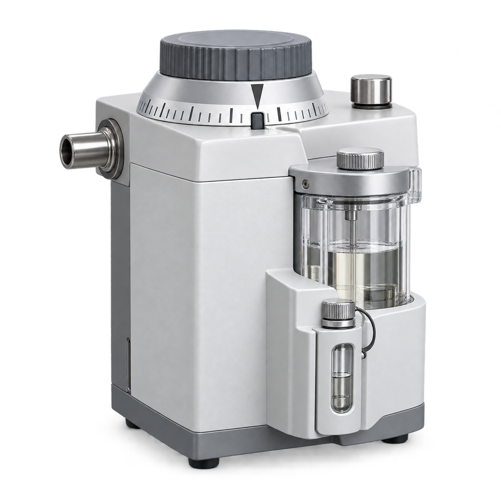 Compact anaesthesia vaporizer with calibrated control dial and agent fill chamber