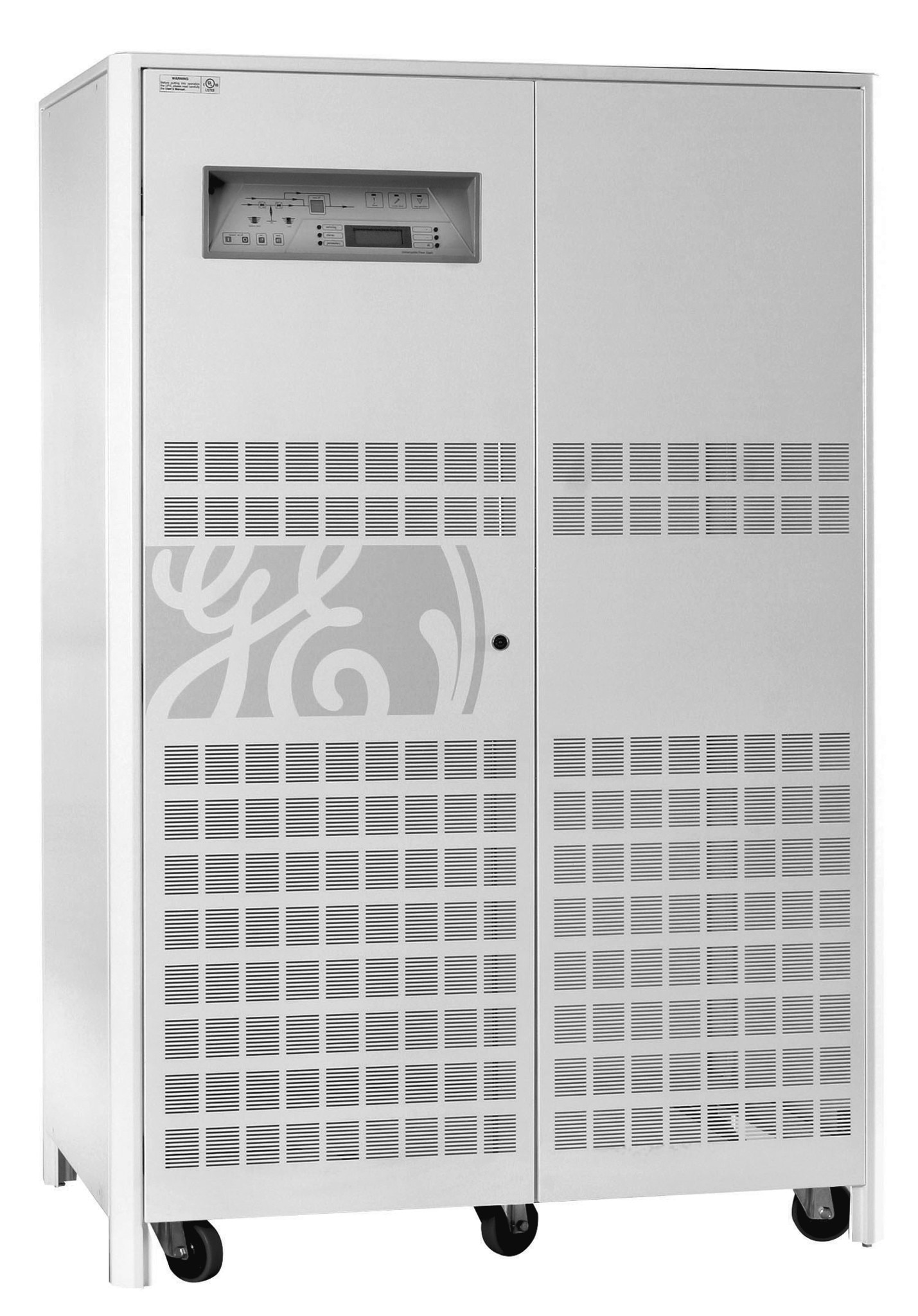 GE HealthCare uninterruptible power supply cabinet; manufacturer range illustration, not verified as the E8349PA unit