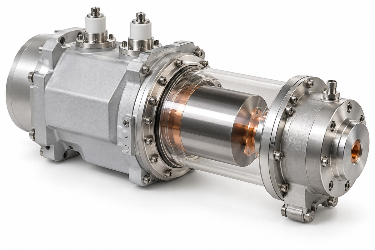 CT X-ray tube replacement assembly with metal housing and mounting interfaces