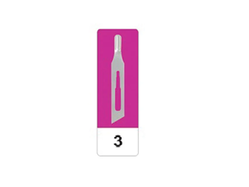 Official GIMA catalogue image for GIMA CARBON STEEL GOUGE BLADES N 3 - sterile, article 22503